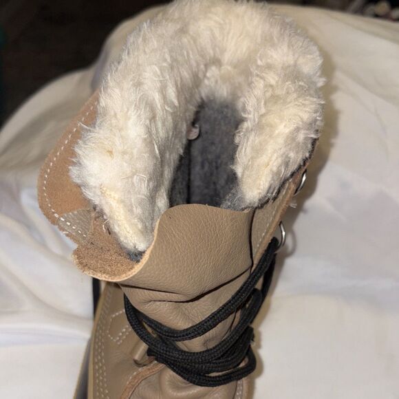 Vintage Sorel Caribou Duck Insulated Leather Winter Boots Waterproof Women Sz 10 - Picture 3 of 16